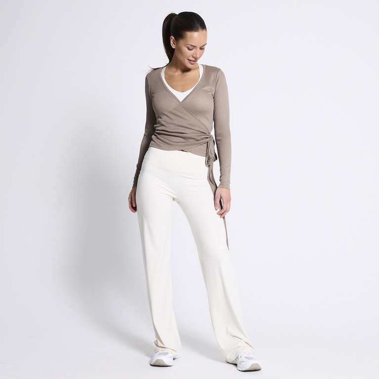 Wrap top "Pilates Top" Beige